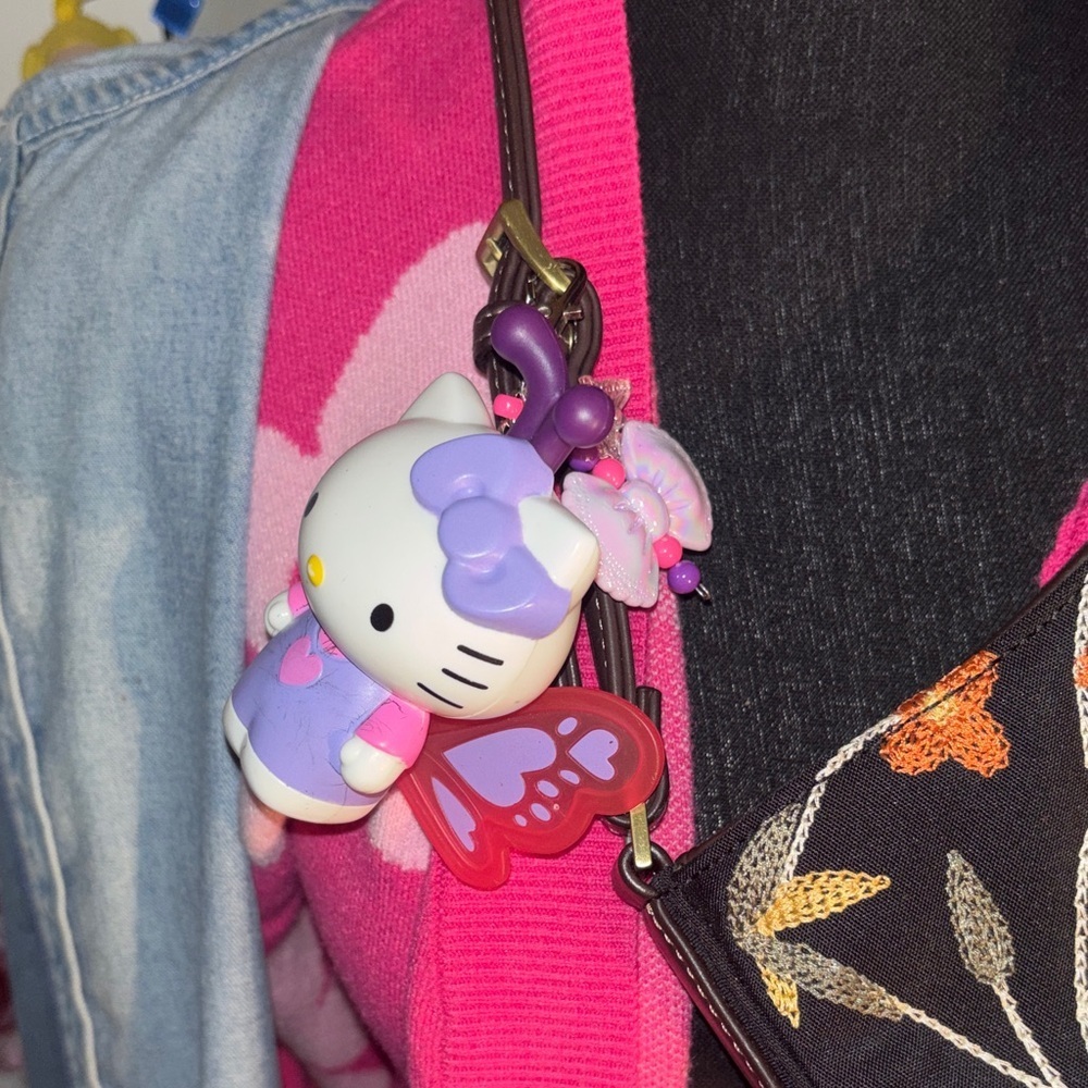 Hello Kitty butterfly Purple and Pink Keychain